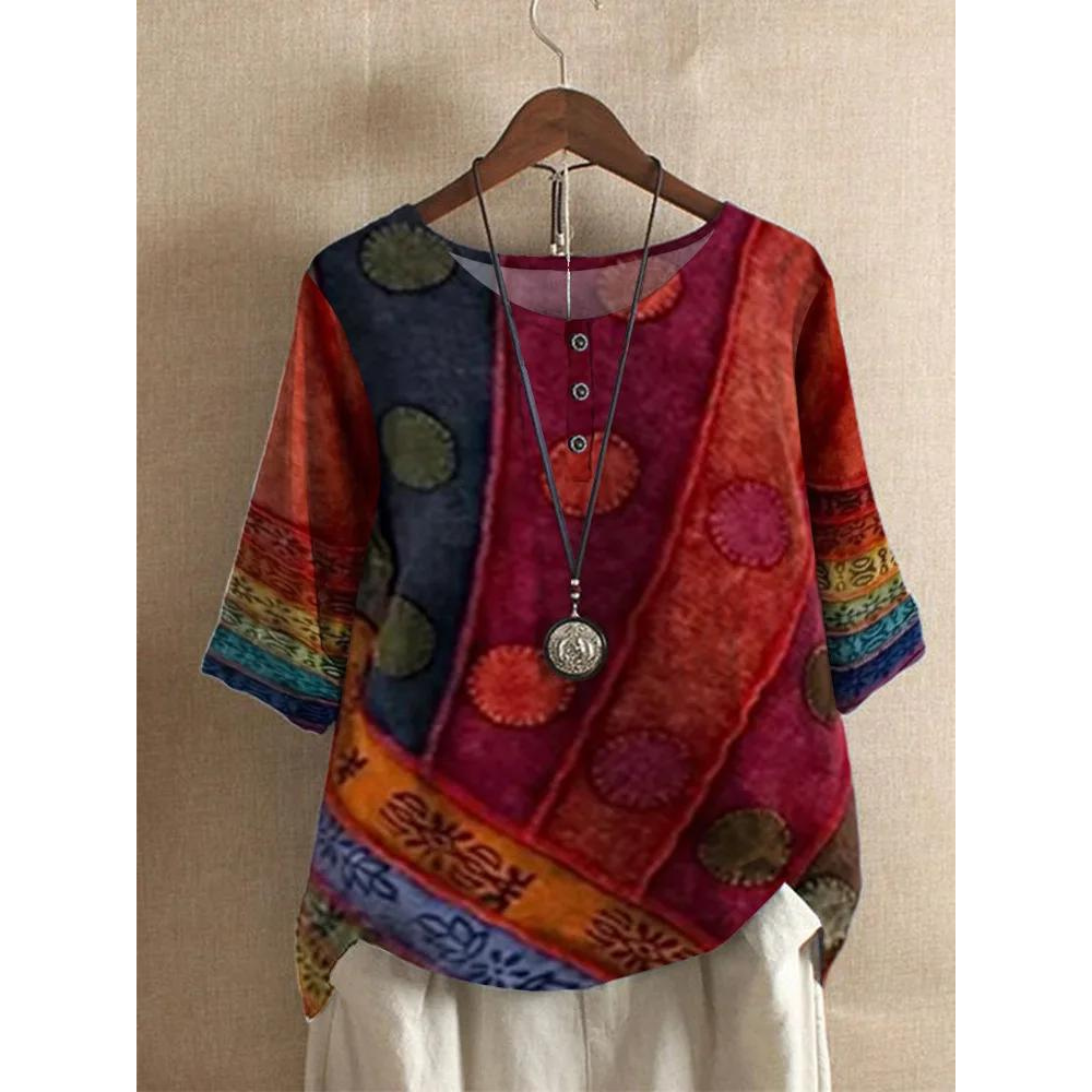 Valerie - Top boho colorido