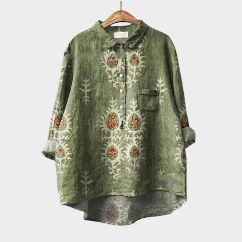 Lovina | Blusa premium con acabado de encaje