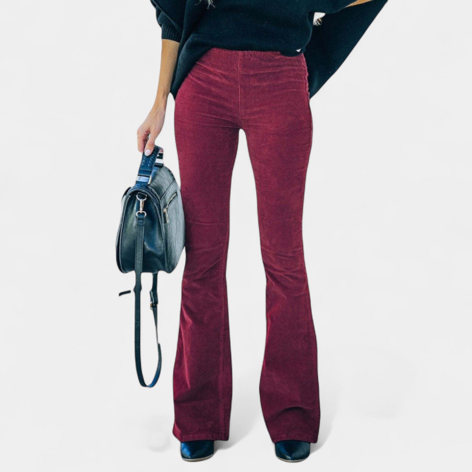 Renata – Pantalones de terciopelo con piernas anchas