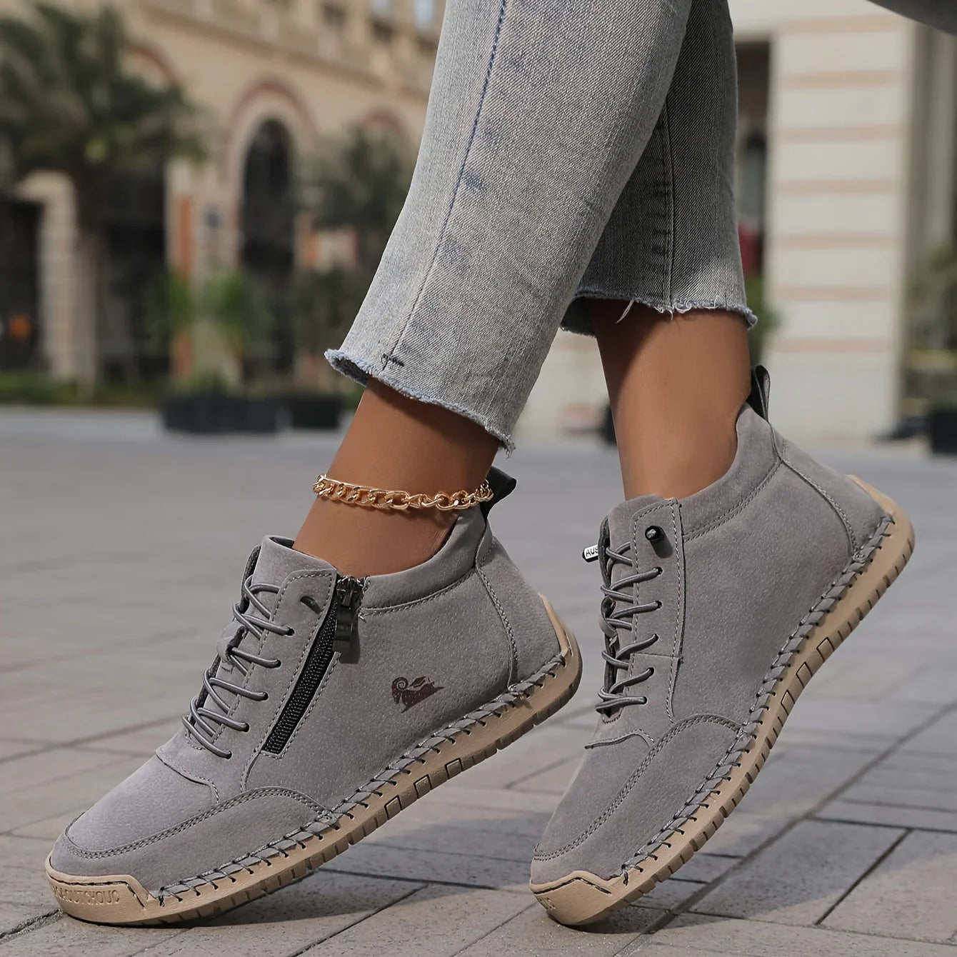 Mira – Zapatillas ortopédicas cómodas con cremallera