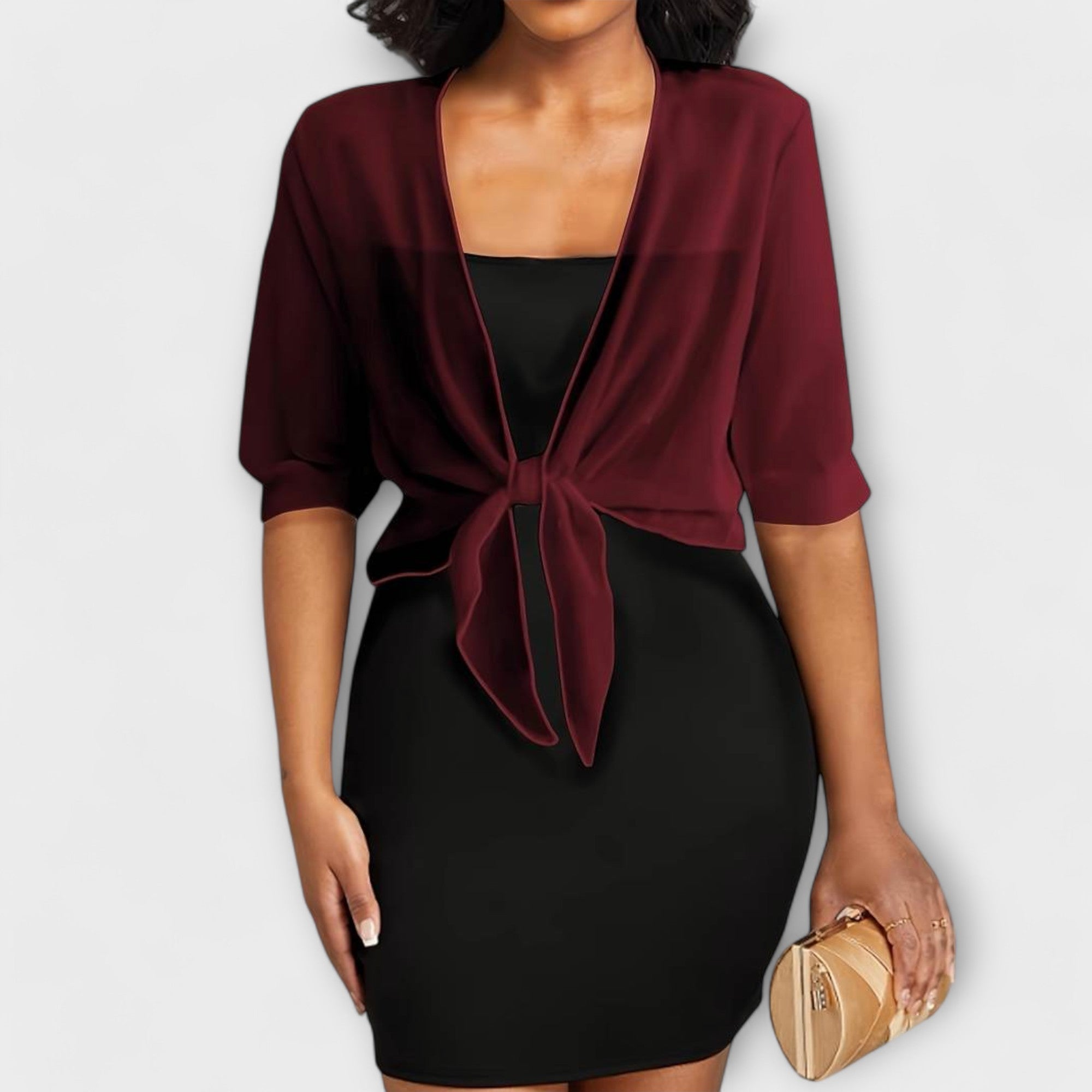 Olivia - Blusa con parte delantera abierta