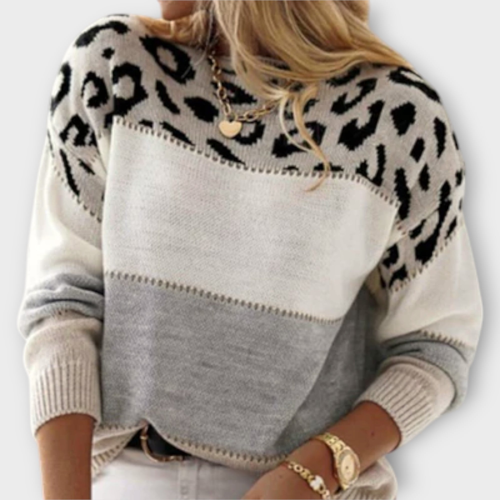 Cheyenne - Suéter de punto con diseño de leopardo