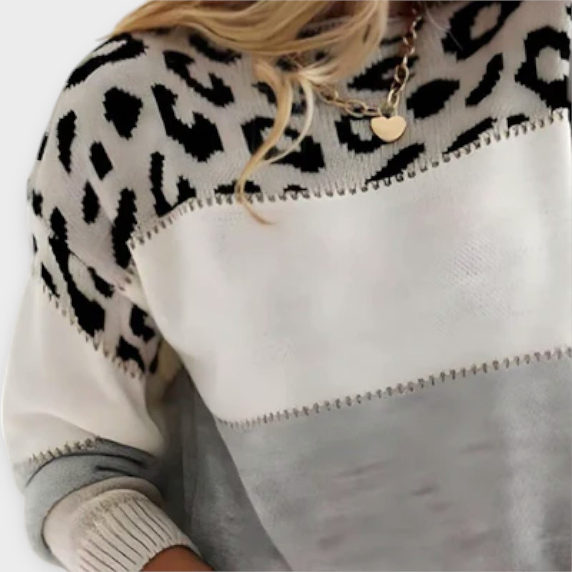 Cheyenne - Suéter de punto con diseño de leopardo