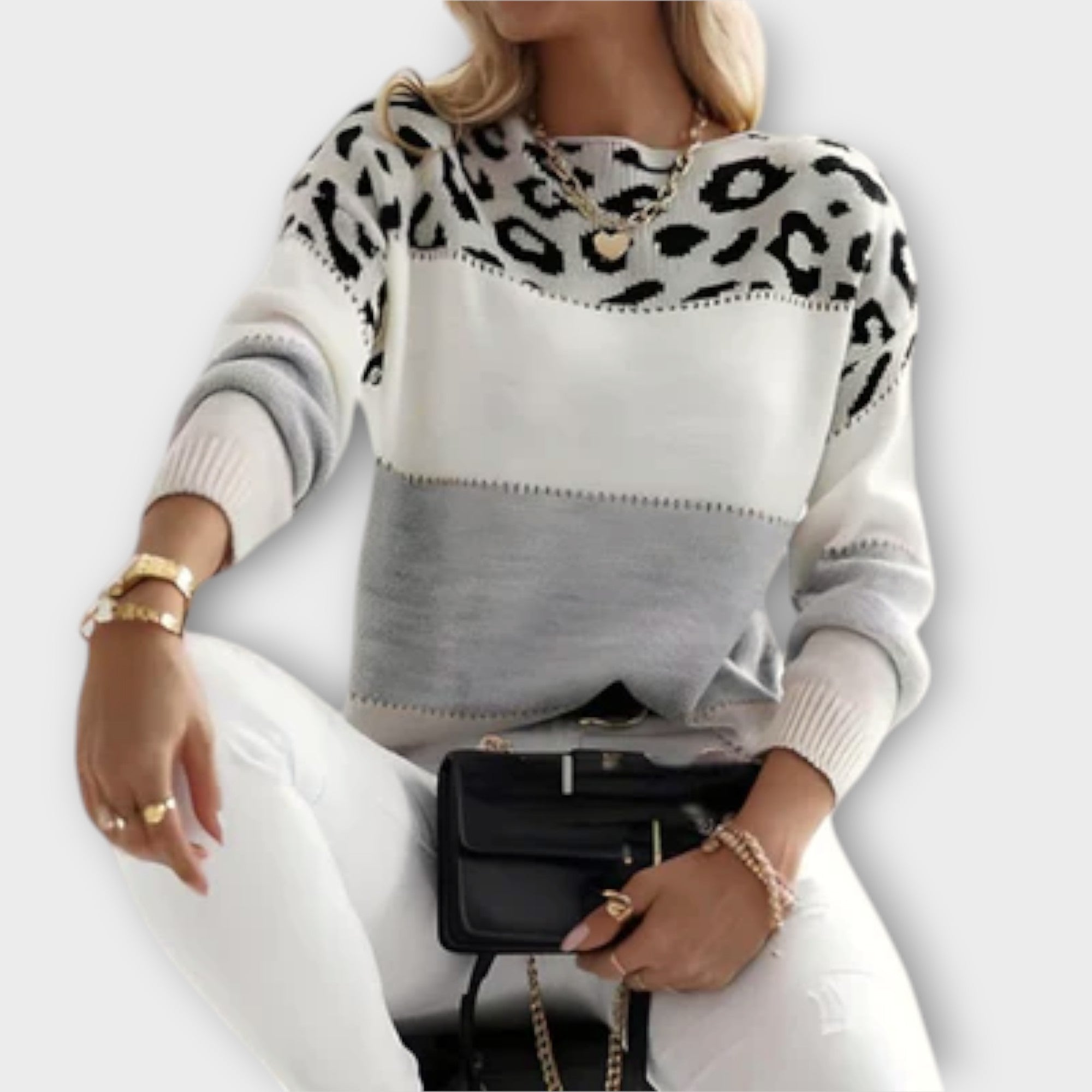 Cheyenne - Suéter de punto con diseño de leopardo