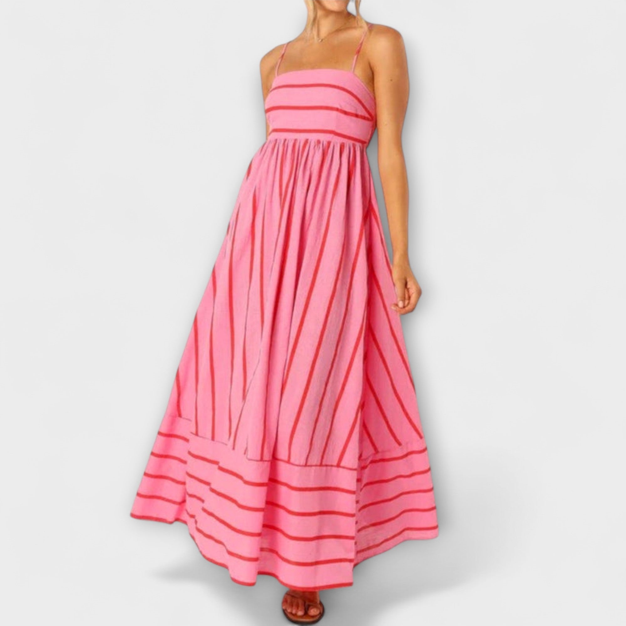 Rosa - Vestido Casual a Rayas