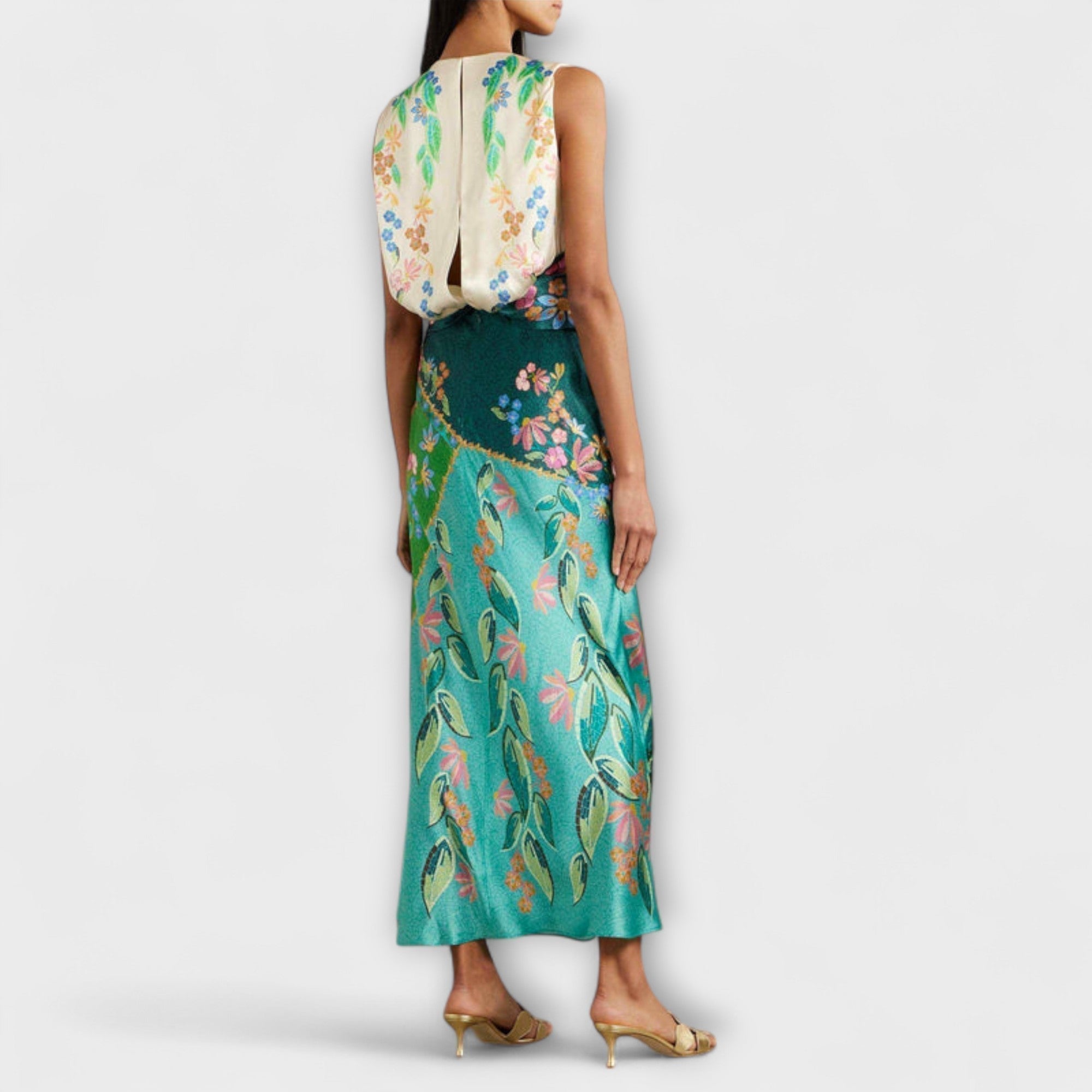 Aisling - Ropa Maxi Elegante con Ajuste Enrollado y Patrón Floral