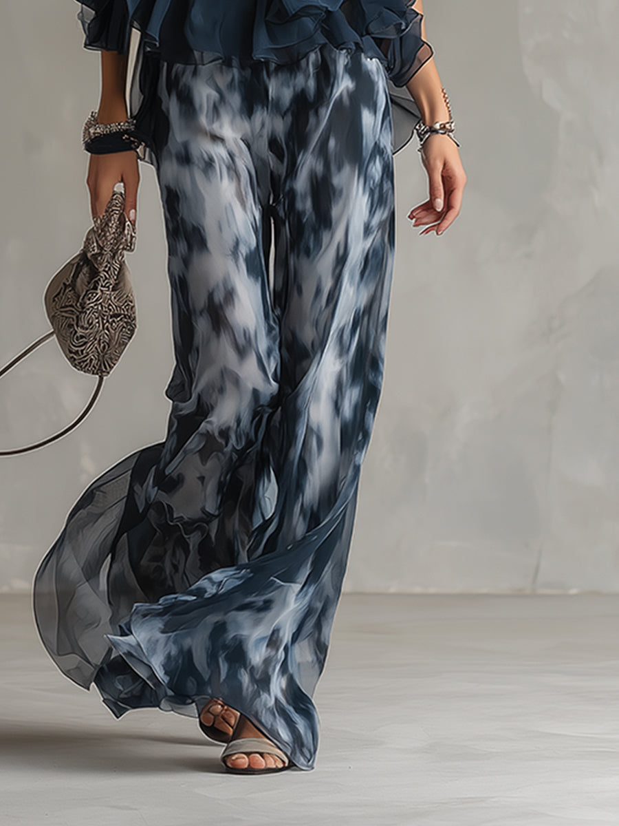 Elise | Traje elegante y ligero con top fluido y pantalones anchos