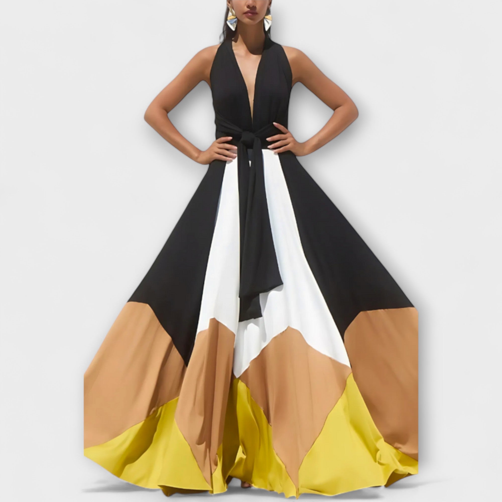 Nava - Vestido largo con espalda descubierta