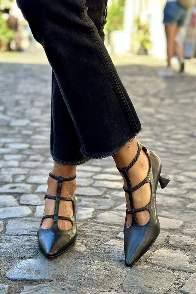 PUMP ELEGANTES CON TIRAS