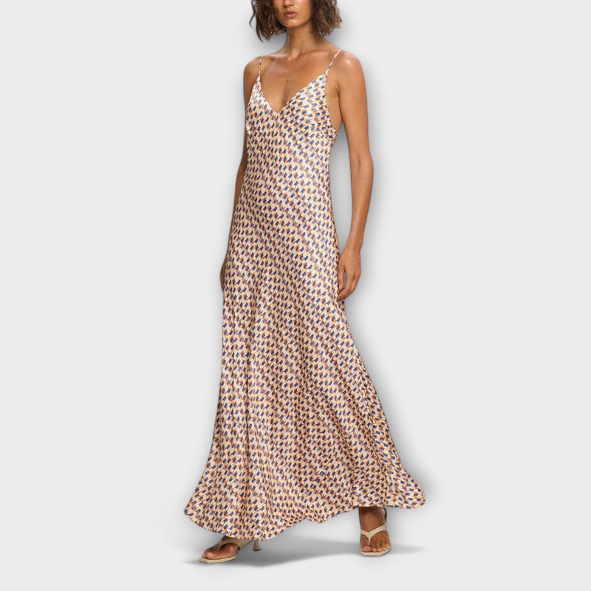 Tove - Vestido maxi estiloso con estampado geométrico