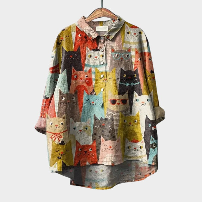 Astrid | Blusa premium con terminaciones de encaje