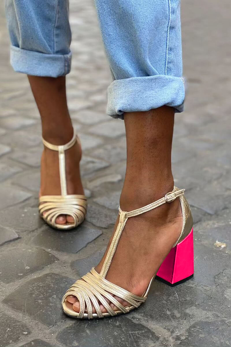 SANDALIAS ELEGANTES CON T-BAR