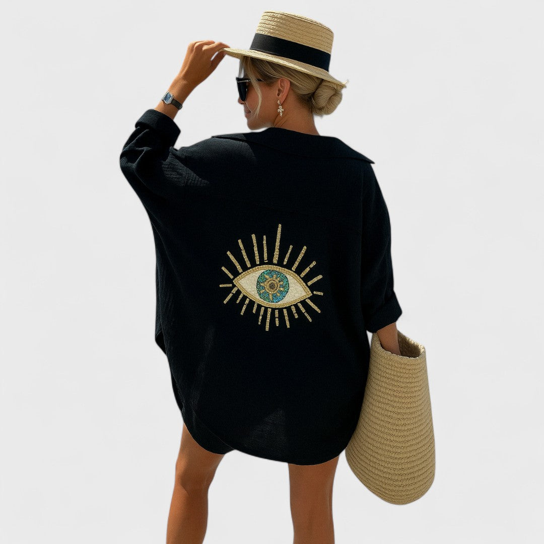 Irena - Blusa Casual al Estilo Ibiza