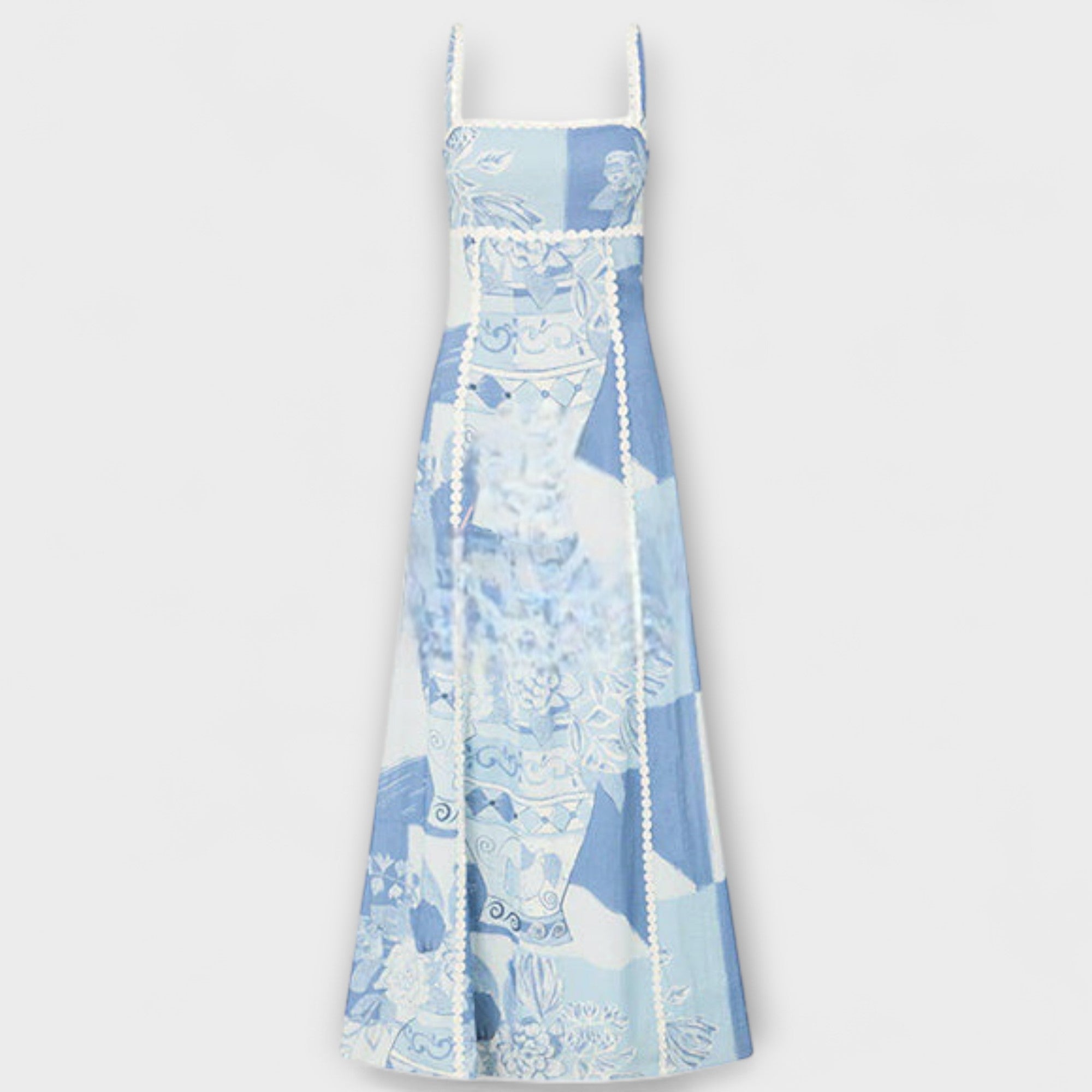 Terazza Ric Rac - Maxi vestido de lino con corte amplio