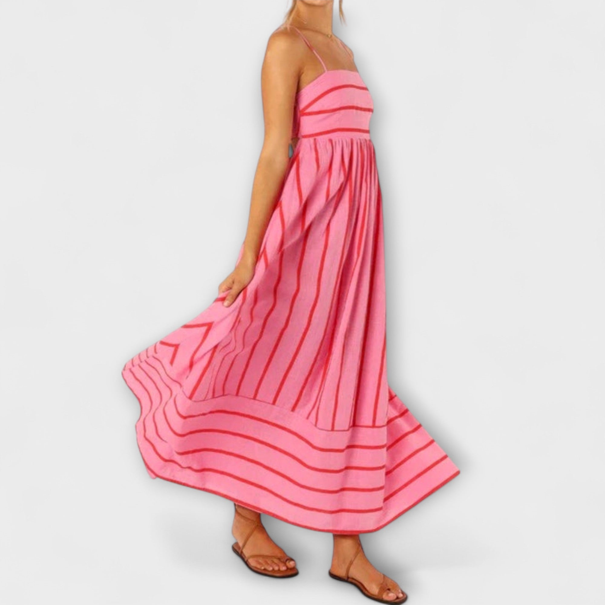 Rosa - Vestido Casual a Rayas