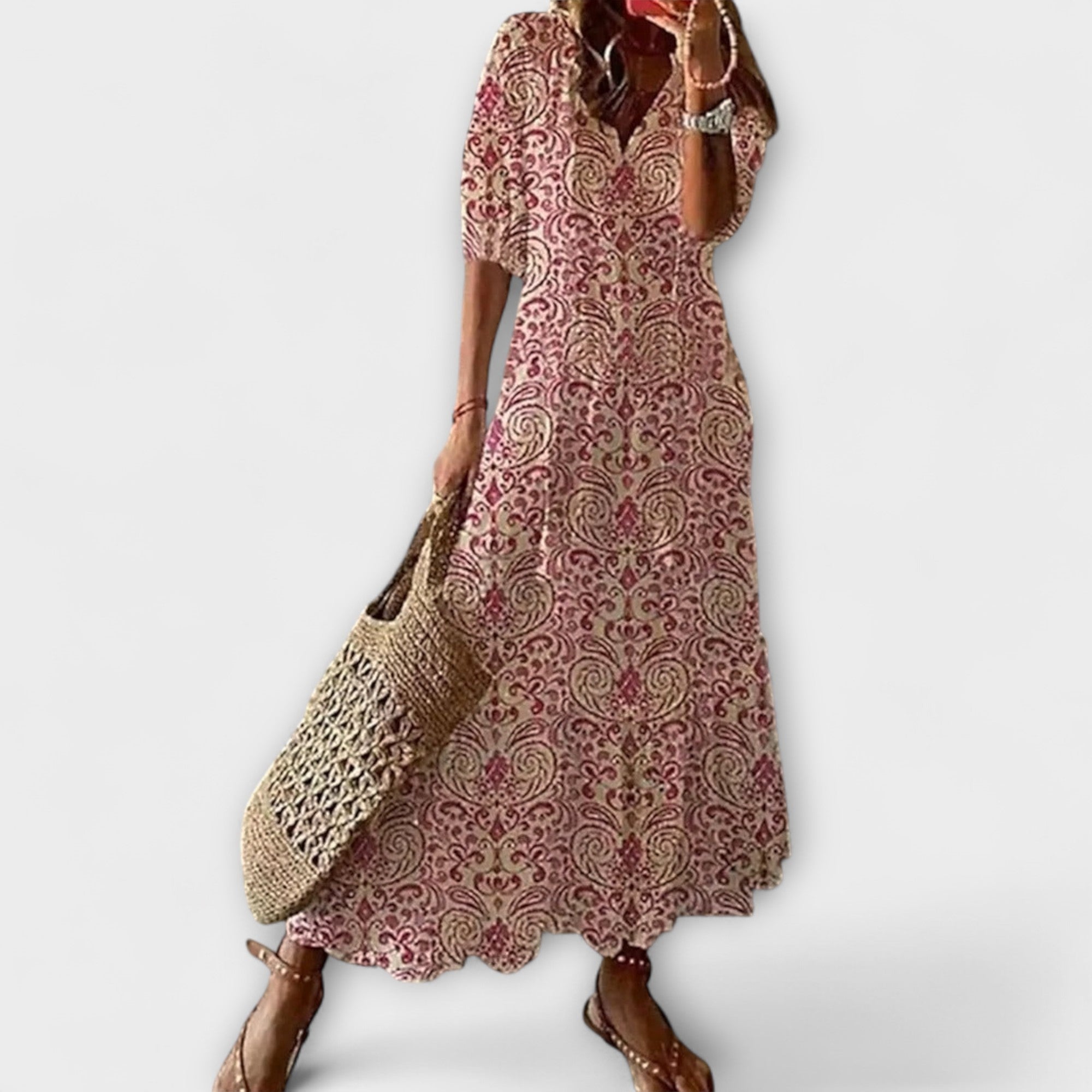 Anna – Vestido de verano bohemio femenino con silueta suelta
