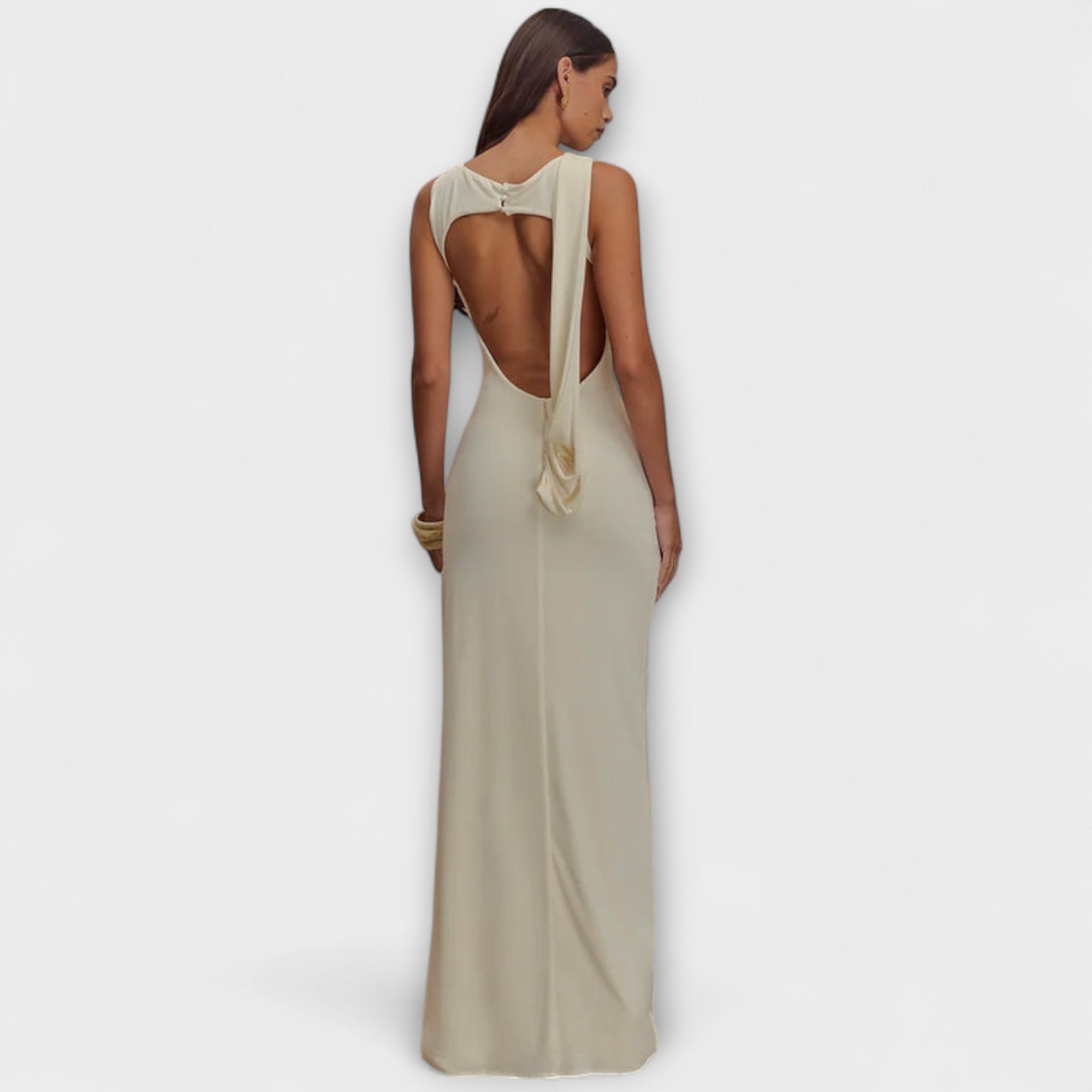 Rieke - Vestido Maxi Elegante con Alta Rendija