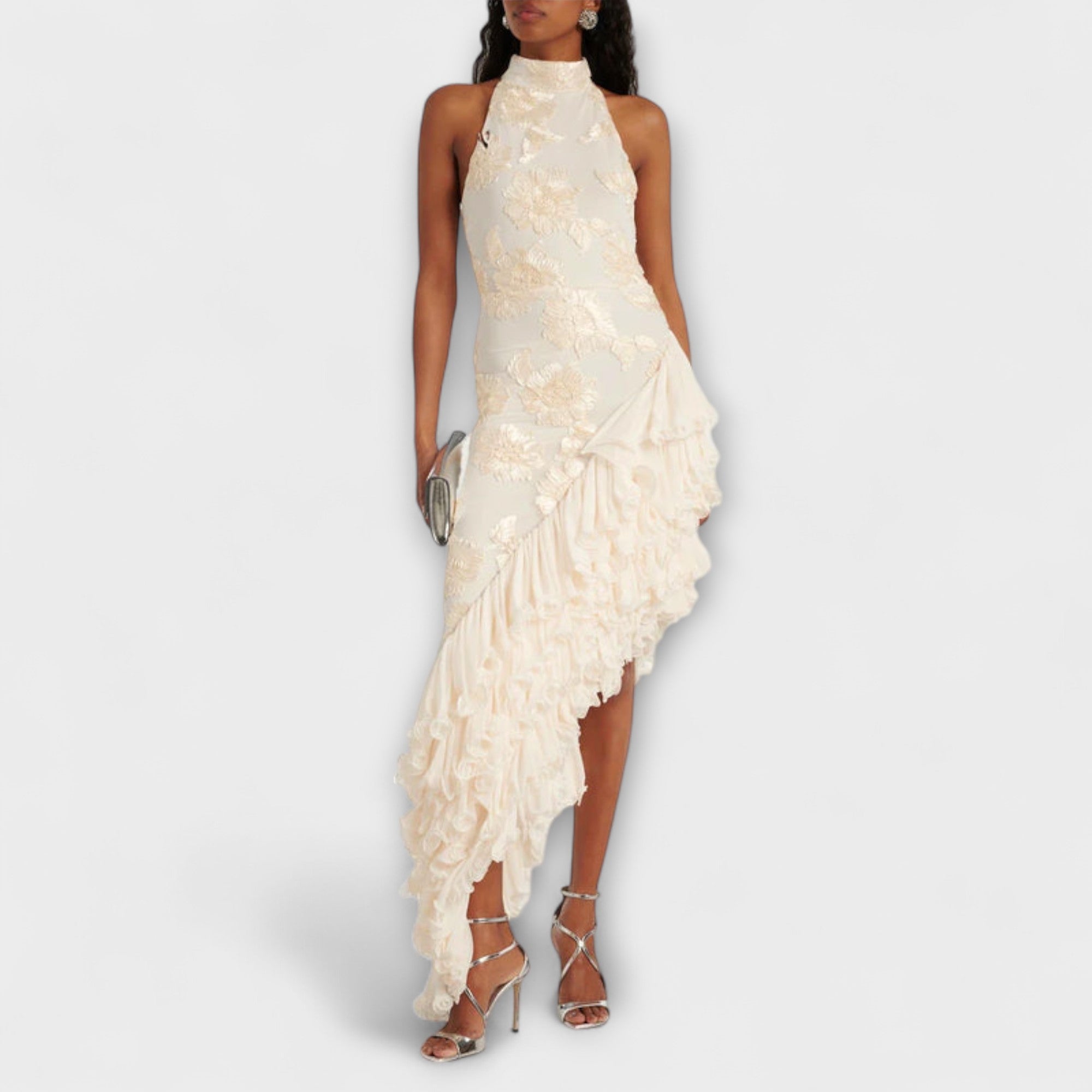 Karen - Maxi vestido con aplicaciones florales