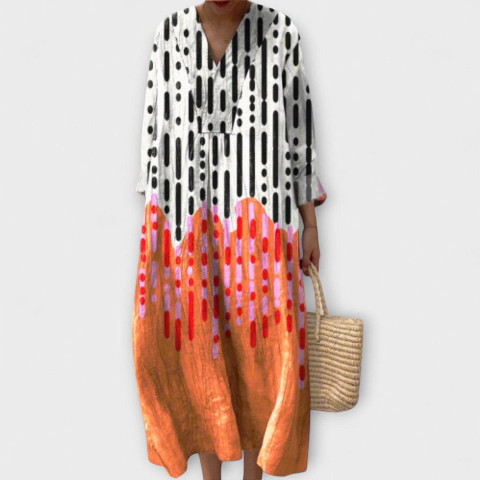 Alden - Vestido geométrico elegante