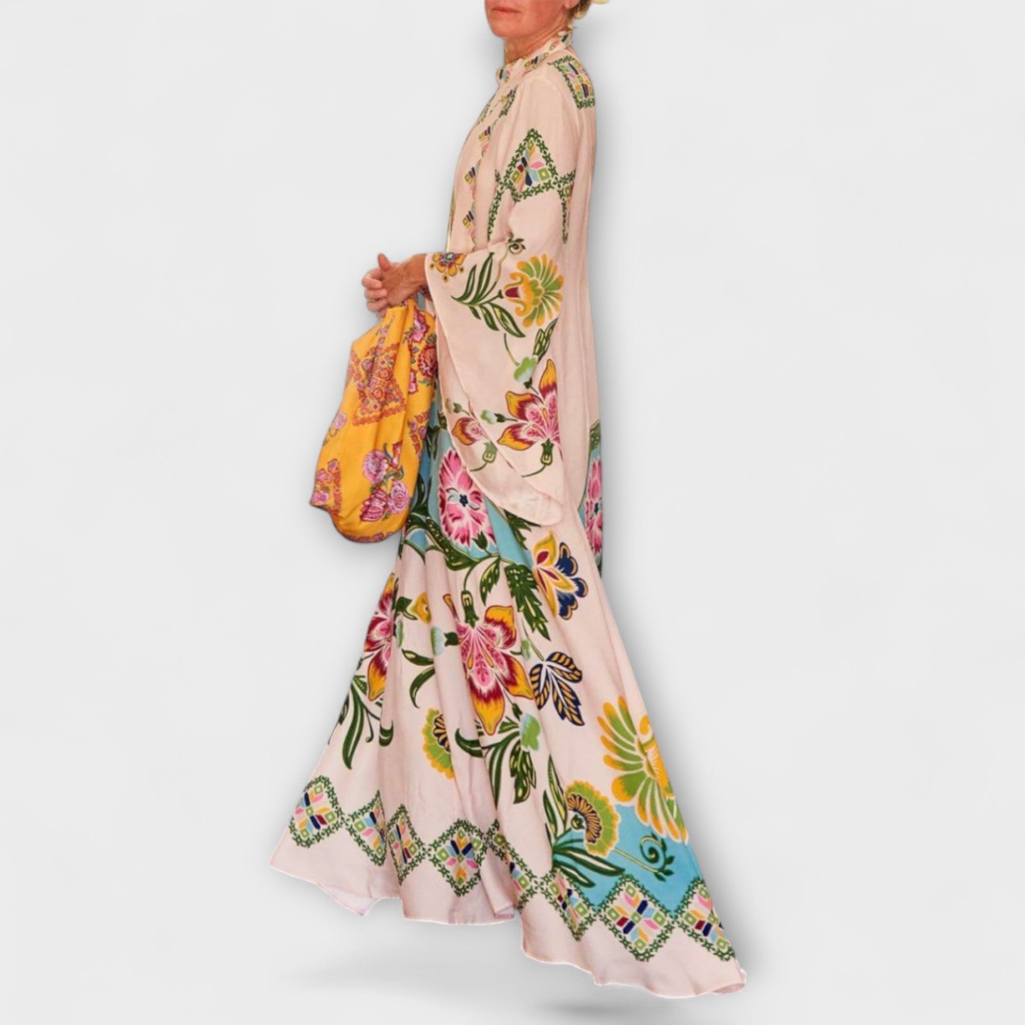 Lisa - Elegantes vestido maxi con estampado floral y diseño holgado