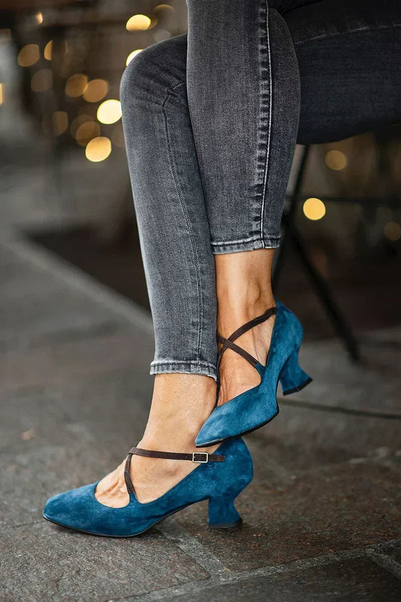 ZAPATOS DE TACÓN CON TIRA CRUZADA