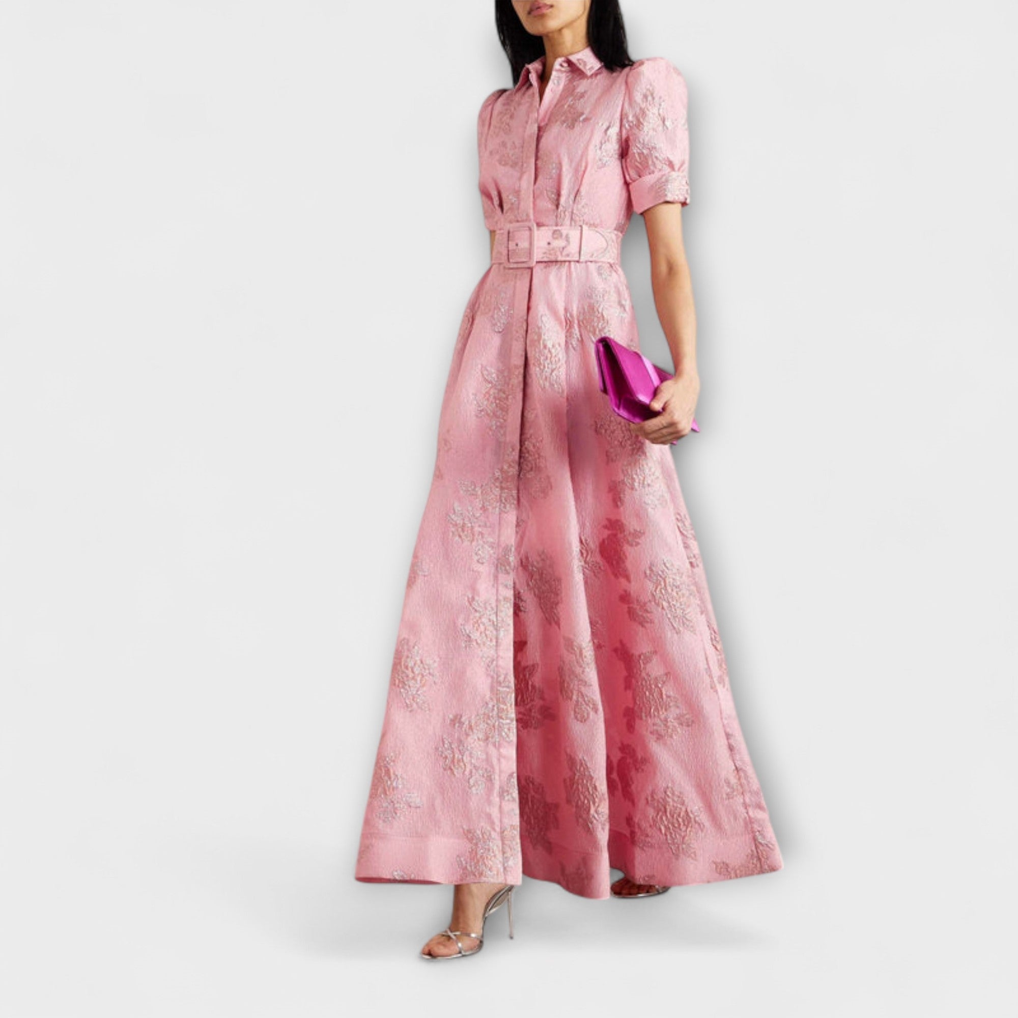 Anabella - Vestido con mangas cortas abullonadas