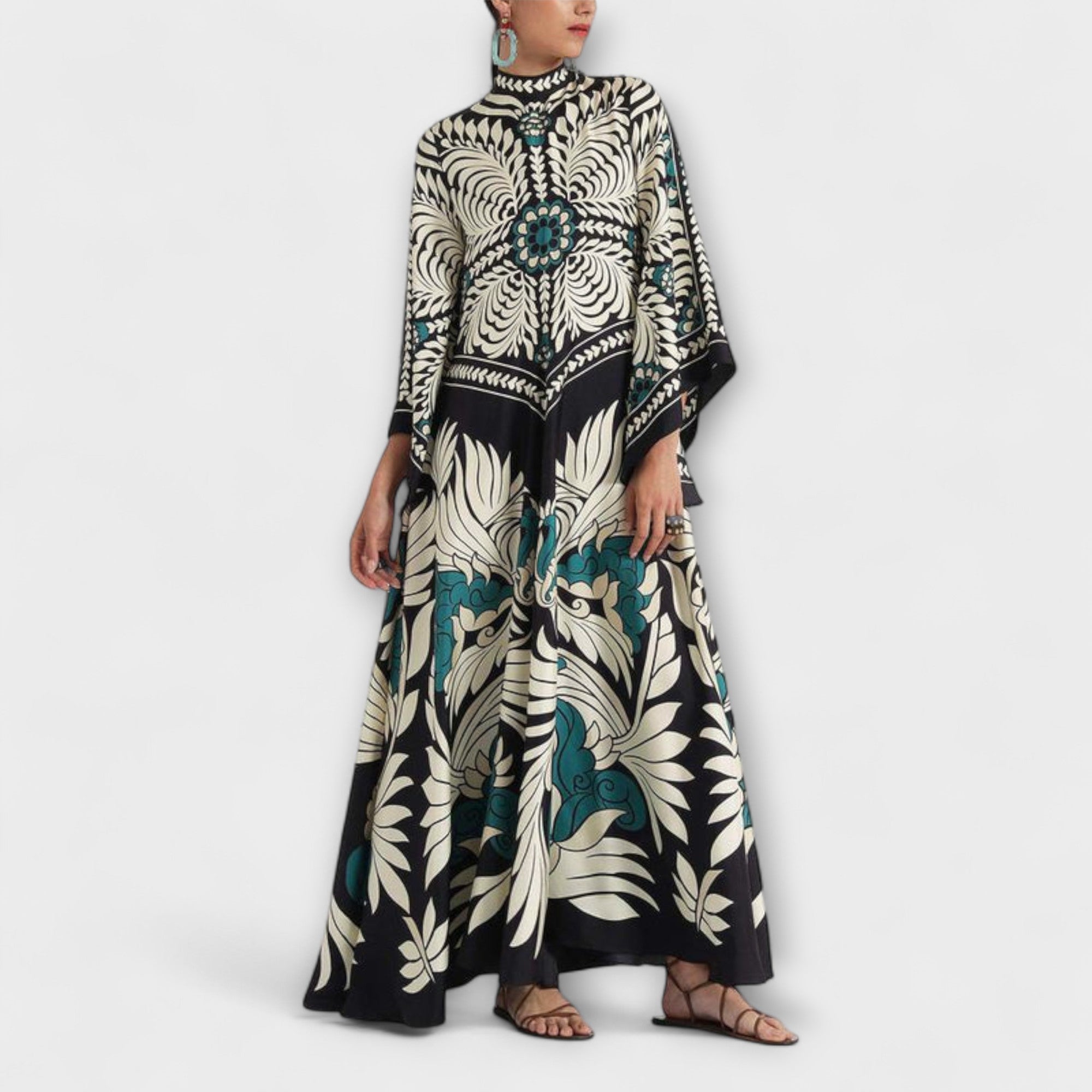 Giselle - Vestido Maxi Estiloso con Estampado Floral