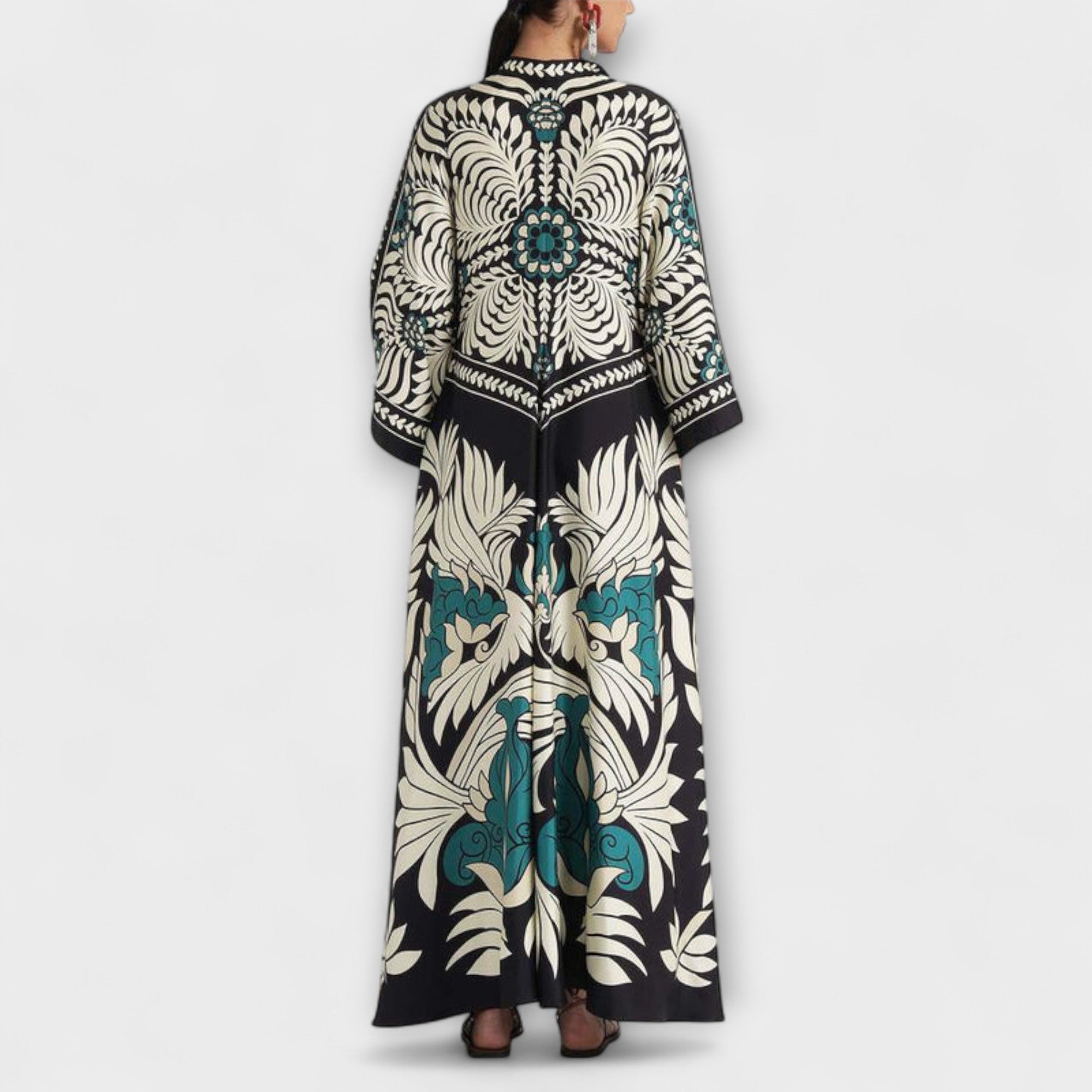 Giselle - Vestido Maxi Estiloso con Estampado Floral