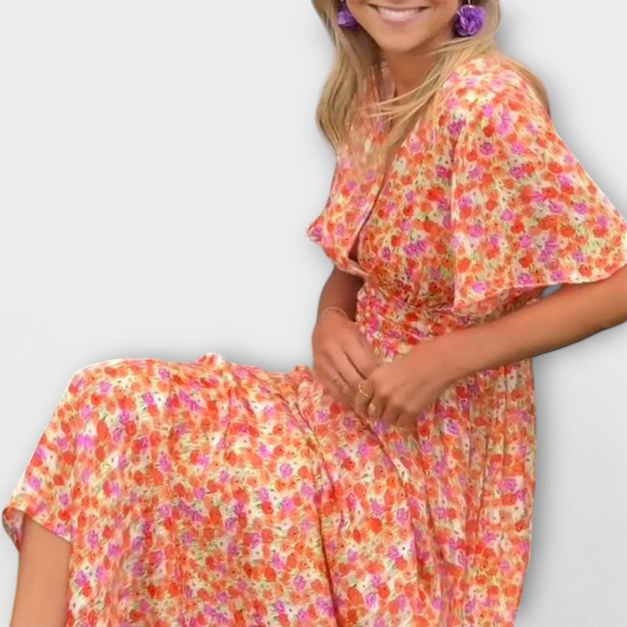 Elsie - Vestido clásico con escote en V