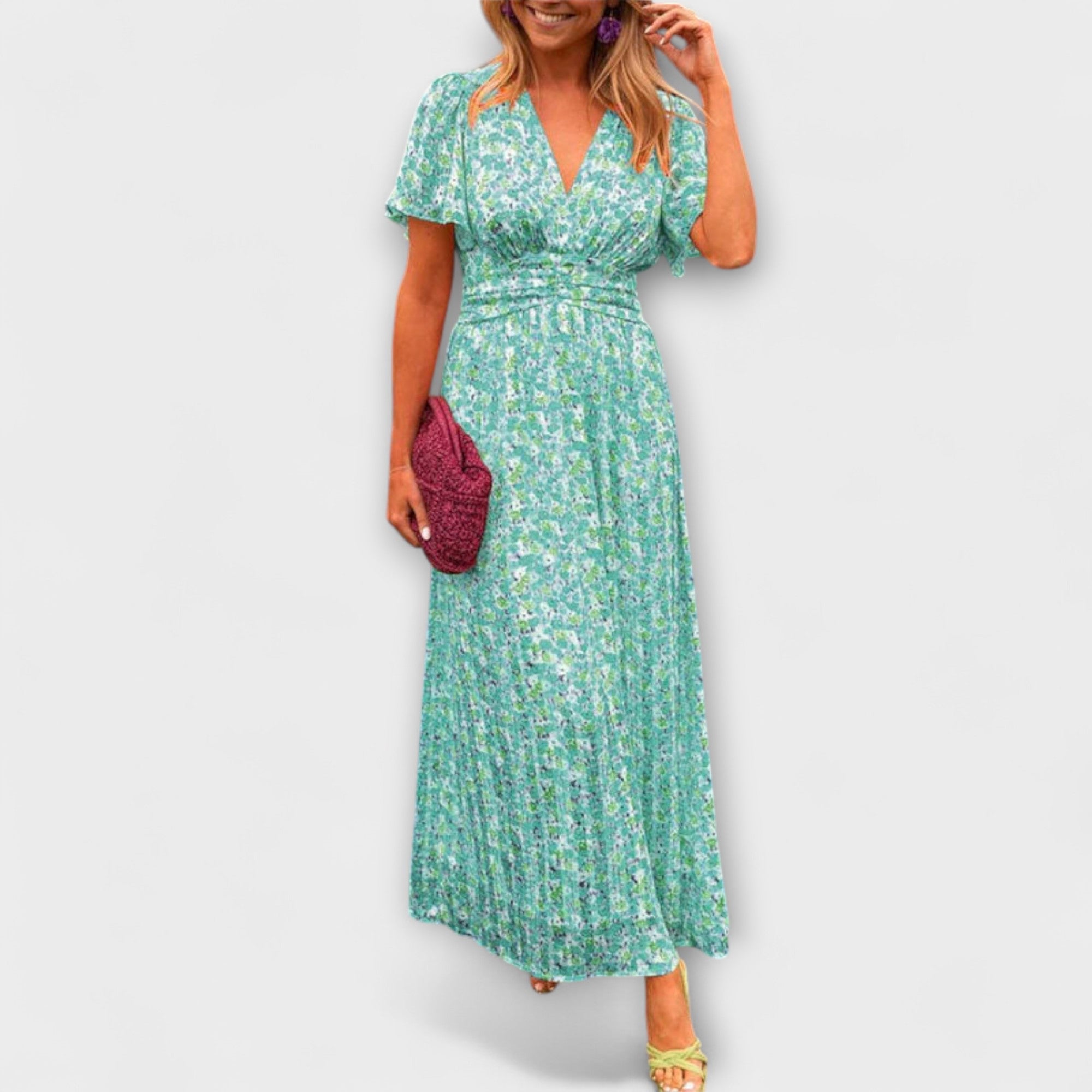 Elsie - Vestido clásico con escote en V