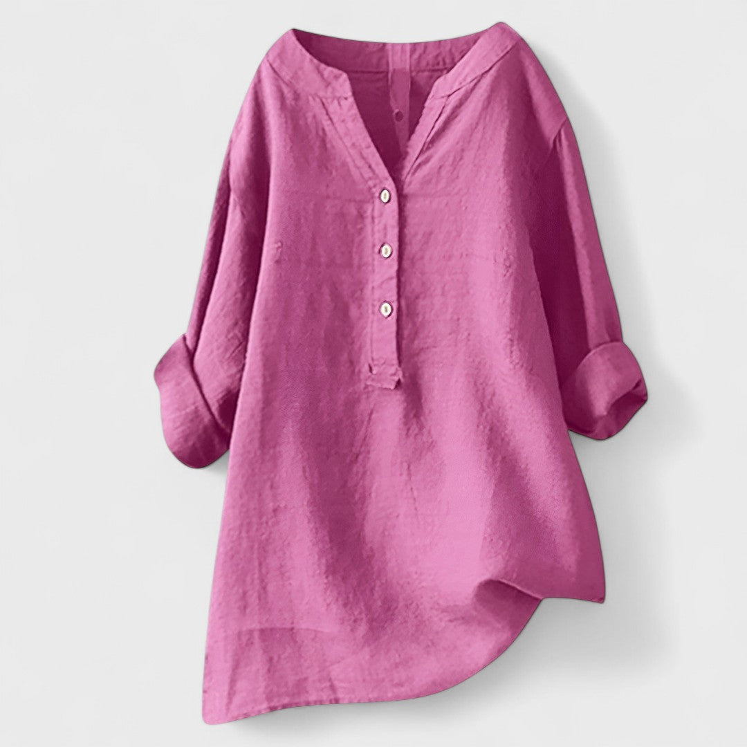 Freja - Camisa Cómoda con Botones