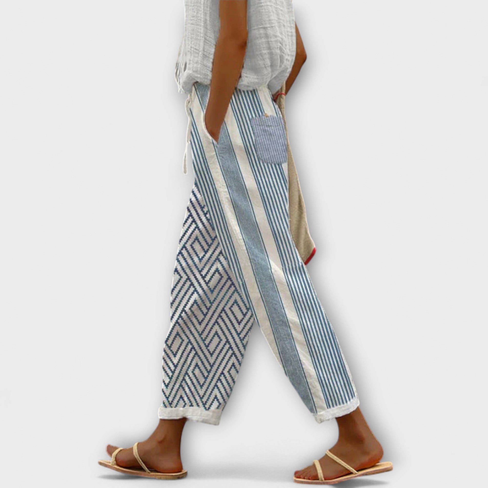 Airish - Pantalones anchos con estampado llamativo